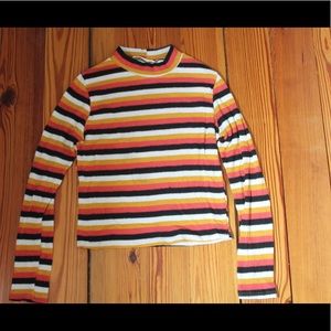 striped collared shirt